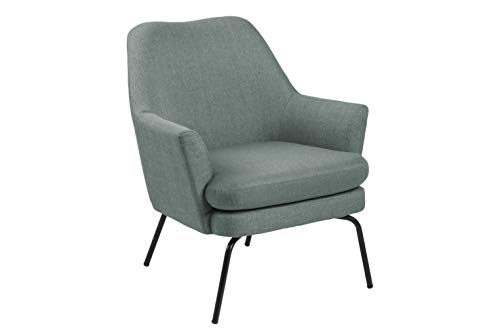 AC Design Furniture Celina Sessel in Dusty Olive, Polsterstuhl aus Stoff und Metall, Wohnzimmermöbel, B: 74 x H: 83 x T: 73 cm von AC Design Furniture