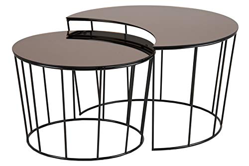 AC Design Furniture Couchtisch Sunhilda, B: 76 x T:76 x H: 45 cm, Glas, Braun von AC Design Furniture