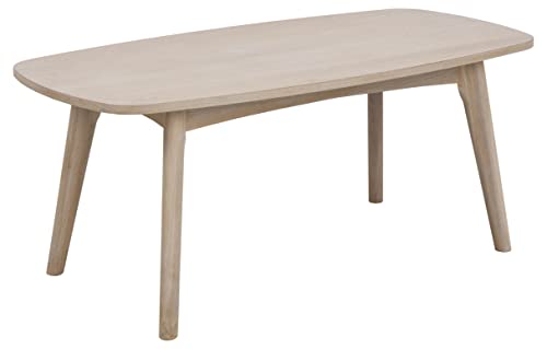 AC Design Furniture Monika Couchtisch, B: 118 x H: 49 x T: 58 cm, Weiss Pigmentiert, Holz, 1 Stück von AC Design Furniture