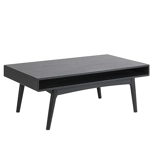 AC Design Furniture Monika Couchtisch, B 130 x H 50 x T 70 cm, schwarz, MDF, 1 Stück von AC Design Furniture