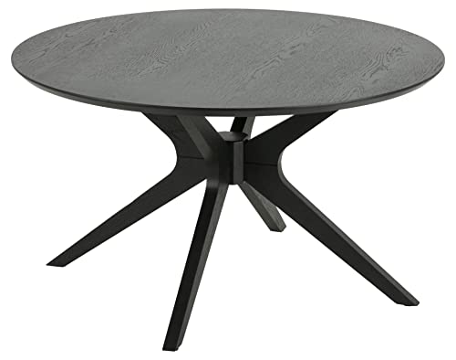 AC Design Furniture Dion Couchtisch, H: 45 x B: 80 x T: 80 cm, Schwarz, Eiche, 1 Stk. von AC Design Furniture