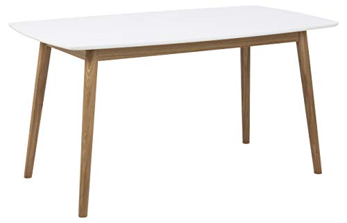 AC Design Furniture Pernille Esstisch, B: 150 x T: 80 x H: 75,5 cm, Weiß/Eiche, Holz, 1 Stk von AC Design Furniture
