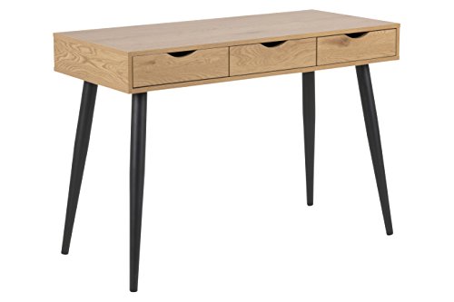 AC Design Furniture Irene Schreibtisch, Tischplatte: Melamin, Gestell: Metall, Natur, 50 x 110 x 77,1 cm von AC Design Furniture