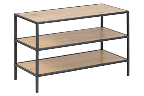 AC Design Furniture Jörn Schuhregal mit 2 Ablagen in Wildeiche Optik und Schwarzem Stahlrahmen, Schuhschrank til Flur, Flurmöbel, B: 77 x H: 50 x T: 35 cm AC Design Furniture Jörn Schuhregal mit 2 Ablagen in Wildeiche Optik und Schwarzem Stahlrahmen, Schuhschrank til Flur, Flurmöbel, B: 77 x H: 50 x T: 35 cm von AC Design Furniture
