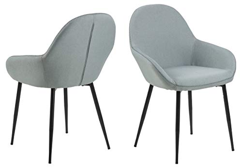 AC Design Furniture Julie Dining Chair, Polyester, Green, L: 57.5 x W: 60 x H: 84 cm von AC Design Furniture