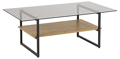 AC Design Furniture Kassie Couchtisch, Metal, Natur/Schwarz, l: 110 x B: 60 x H: 42 cm von AC Design Furniture