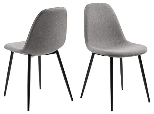 AC Design Furniture Linea Feuerresistent Esszimmerstühle 4er Set, B: 44,5 x T:56 x H: 84 cm, Grau/Schwarz, Stoff/Metall, 4 Stk AC Design Furniture Linea Feuerresistent Esszimmerstühle 4er Set, B: 44,5 x T:56 x H: 84 cm, Grau/Schwarz, Stoff/Metall, 4 Stk von AC Design Furniture