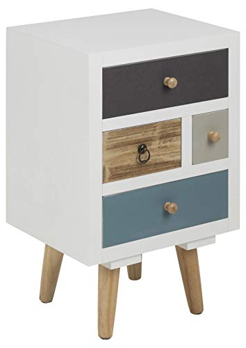 AC Design Furniture Suwen Nachttisch, B: 36 x T: 30 x H: 59 cm, Mehrfarbig, Holz, 1 Stk von AC Design Furniture