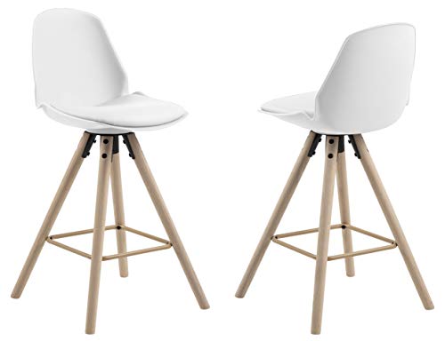 AC Design Furniture Omar Hocker, Kunstleder, B: 46.5 x T: 45.5 x H: 92.5 cm, 1 Stück von AC Design Furniture