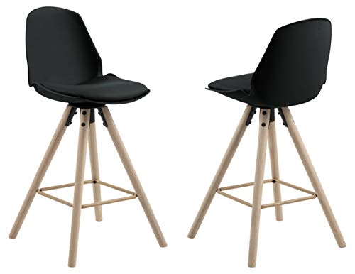 AC Design Furniture Omar Hocker, Kunstleder, B: 46.5 x T: 45.5 x H: 92.5 cm, 1 Stück von AC Design Furniture