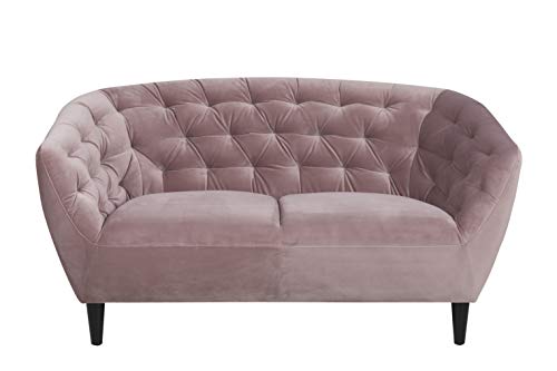 AC Design Furniture Ragnar 2-Sitzer, L: 84 x W: 150 x H: 78 cm, Rosa, Samt, 1 Stk von AC Design Furniture