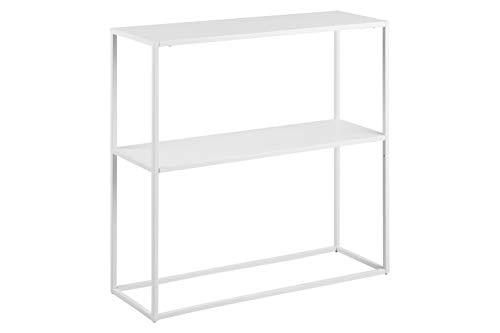 AC Design Furniture Nino Konsolentisch mit 1 Ablage, Industrieller Konsolentisch aus Metall, Weißer Beistelltisch, Industriemöbel, Wohnzimmermöbel, Flurmöbel, B: 79,5 x H: 80,5 x T: 26 cm von AC Design Furniture