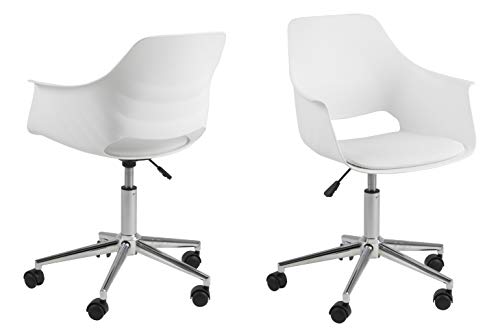 AC Design Furniture Rudi Schreibtischstuhl, Polyurethan, weiß, L: 52 x W: 57 x H: 93 cm von AC Design Furniture