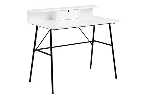 AC Design Furniture Schreibtisch Patxi, B: 100 x T:55 x H: 88,8 cm, MDF, Weiss von AC Design Furniture