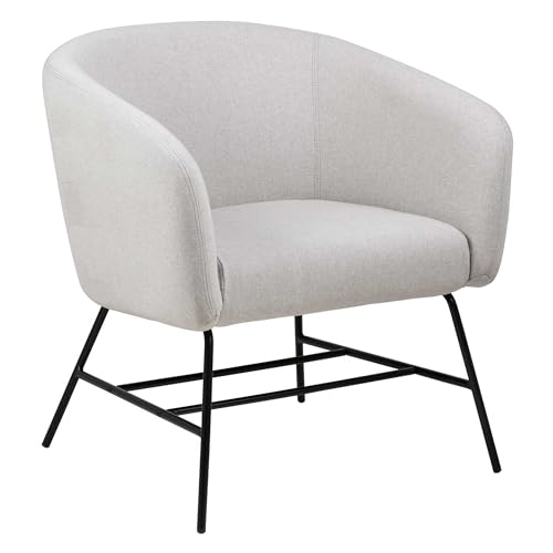 AC Design Furniture Runa Sessel in Hellgrau, Polsterstuhl für das Wohnzimmer, Moderne Lounge Sessel, B: 72 x H: 76 x T: 67 cm von AC Design Furniture