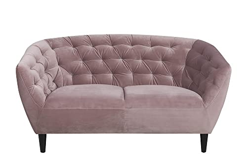 AC Design Furniture Ragnar 2-Sitzer, L: 84 x W: 150 x H: 78 cm, Rosa, Samt, 1 Stk von AC Design Furniture