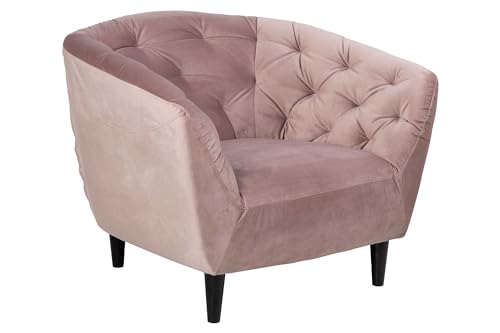 AC Design Furniture Ragnar Bequemer Sessel aus Rosa Samtstoff, Chesterfield Sessel für das Wohnzimmer, B: 97 x H: 76 x T: 90 cm von AC Design Furniture