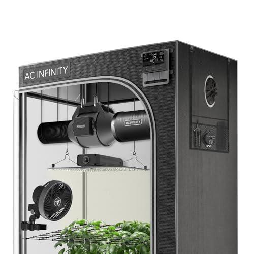 AC Infinity AI Grow Zelt-System Kompakt 60 x 60 x 120 cm – 1-Pflanzen-Komplettset mit selbstlernendem KI-Controller, dynamischer Belüftung, Samsung LM301H LED Grow Light und 2000D Mylar-Zelt AC Infinity AI Grow Zelt-System Kompakt 60 x 60 x 120 cm – 1-Pflanzen-Komplettset mit selbstlernendem KI-Controller, dynamischer Belüftung, Samsung LM301H LED Grow Light und 2000D Mylar-Zelt von AC Infinity