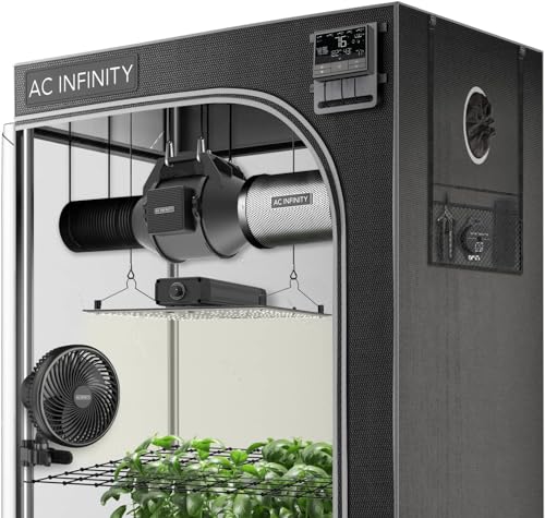 AC Infinity Advance Grow System 2x2 Kompakt, Integriertes WachstumszeltSet, Smart Climate Controls to Automate Airflow, Schedule Full Spectrum LED Grow Light with Samsung LM301B Dioden, 2000D von AC Infinity