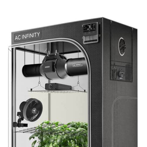 AC Infinity Advance Grow Zelt-System 90 x 90 x 180 cm – 3-Pflanzen-Growset mit WLAN-Steuerung, automatisierter Belüftung und Vollspektrum Samsung LM301H LED Grow Light, 2000D Mylar-Zelt AC Infinity Advance Grow Zelt-System 90 x 90 x 180 cm – 3-Pflanzen-Growset mit WLAN-Steuerung, automatisierter Belüftung und Vollspektrum Samsung LM301H LED Grow Light, 2000D Mylar-Zelt von AC Infinity