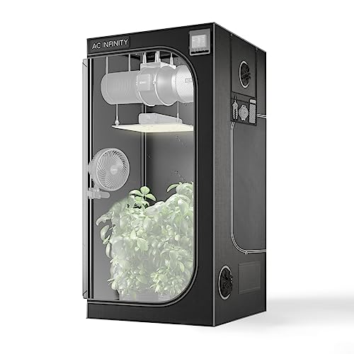 AC Infinity CLOUDLAB 733 – Advance Grow Zelt 90 × 90 × 180 cm, 25 mm Stahlstangen, 2000D Mylar, höchste Reflexion, großes Sichtfenster, Controller-Halterung von AC Infinity