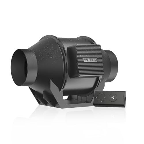 AC Infinity CLOUDLINE H4 – Leises Inline-Lüftersystem 100 mm mit Drehzahlregler, IP65-feuchtigkeitsgeschützt, für Grow-Zelte und Pilzzucht von AC Infinity