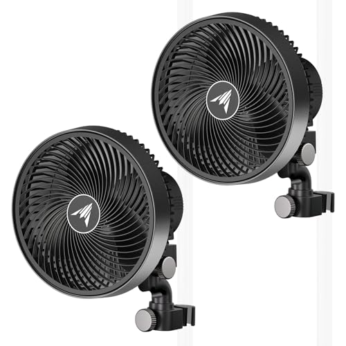 AC Infinity CLOUDRAY S9 (2er-Pack) – Clip-Ventilator 230 mm für Grow Zelte, mit langlebigem EC-Motor, 10 Windstufen, 10 Oszillationsstufen, für Umluft und Kühlung im Indoor Grow von AC Infinity