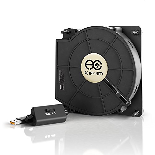 AC Infinity MULTIFAN S2, Leiser 120mm USB Gebläse Ventilator mit Geschwindigkeitsregler, für Receiver DVR Xbox Modem AV Schrank Kühlung von AC Infinity