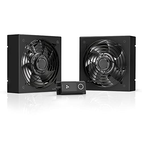 AC Infinity Rack-Dachlüfter-Set, leise Doppellüfter mit Geschwindigkeitsregler, zur Kühlung von AV-Systemen, Heimkino-Anlagen und 48cm Netzwerk-Racks AC Infinity Rack-Dachlüfter-Set, leise Doppellüfter mit Geschwindigkeitsregler, zur Kühlung von AV-Systemen, Heimkino-Anlagen und 48cm Netzwerk-Racks von AC Infinity