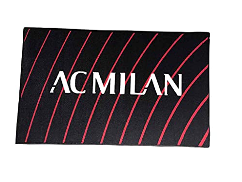 AC Milan hermet Teppich mit Antirutsch, Rot/Schwarz, 70 x 110 cm von AC Milan