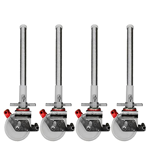 AC Steigtechnik Gerüstrollen 150 mm mit Stahlspindel, doppelt gebremst, lotrecht stehend, Set mit 4 Stück, passend zu verschiedenen Herstellern AC Steigtechnik Gerüstrollen 150 mm mit Stahlspindel, doppelt gebremst, lotrecht stehend, Set mit 4 Stück, passend zu verschiedenen Herstellern von AC STEIGTECHNIK