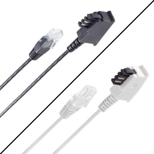 AC-Sat-Corner FRITZ!Box 7520 TAE auf RJ45 Lankabel Routerkabel Verlänergungskabel 8P2C Schwarz 6 Meter von AC-Sat-Corner
