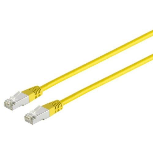 AC-Sat-Corner LAN Kabel RJ45 Netzwerkkabel Anschlusskabel Patchkabel Cat 5E Gelb für FRITZ!Box 7590 1 Meter von AC-Sat-Corner