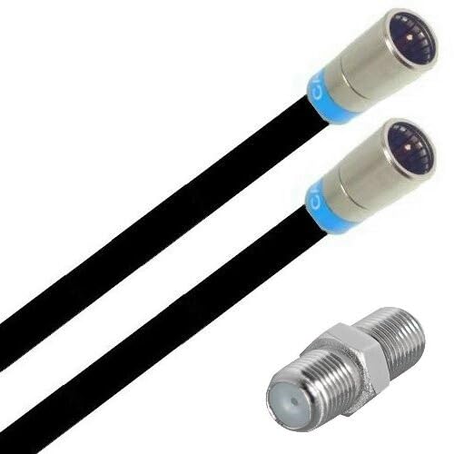Fritz!Box 6690 Cable Router Netzwerk Anschlusskabel Deluxe Premium 8K Cabelcon Schnellstecker + Verbinder Schwarz 10 Meter von AC-Sat-Corner