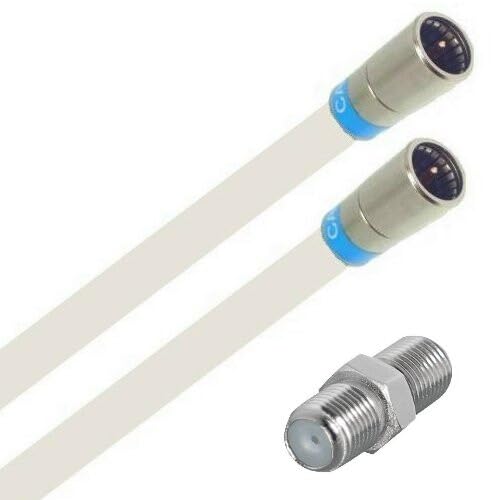 Fritz!Box 6690 Cable Router Netzwerk Anschlusskabel Deluxe Premium 8K Cabelcon Schnellstecker + Verbinder Weiss 13 Meter von AC-Sat-Corner
