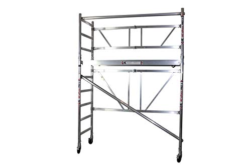 AC Steigtechnik xPress PRO-S Rollgerüst | Alu Gerüst | 3,85 m Arbeitshöhe | TÜV/GS geprüft | für Innen und Außen | Aluminium Rollrüstung | DIN EN 1004 & 1298 | mobil fahrbar | erweiterbar AC Steigtechnik xPress PRO-S Rollgerüst | Alu Gerüst | 3,85 m Arbeitshöhe | TÜV/GS geprüft | für Innen und Außen | Aluminium Rollrüstung | DIN EN 1004 & 1298 | mobil fahrbar | erweiterbar von AC STEIGTECHNIK