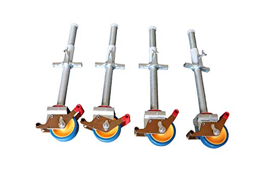 AC Steigtechnik Gerüstrollen 125 mm mit Stahlspindel, doppelt gebremst, lotrecht stehend, Set mit 4 Stück, passend zu verschiedenen Herstellern AC Steigtechnik Gerüstrollen 125 mm mit Stahlspindel, doppelt gebremst, lotrecht stehend, Set mit 4 Stück, passend zu verschiedenen Herstellern von AC STEIGTECHNIK