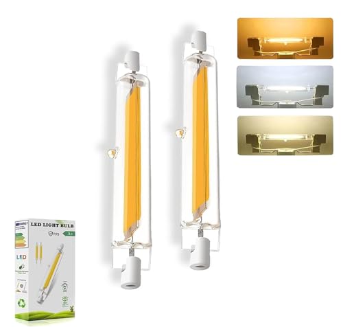 R7S LED 78mm 10W Dimmbar Glühbirnen, LED R7S 78mm 10W Ersatz für 50W 100W Halogen Leuchtmittel, Stab Warmweiß 3000K 1000LM, Kein Flackern, 360°Abstrahlwinkel Lanpen, Einfache Installation 2er Pack von ACAATVE