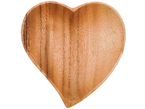 ACACIA Holzschale in Herzform Akazienholz Schale Herz als Aufbewahrung oder Servieren (15 cm) von ACACIA