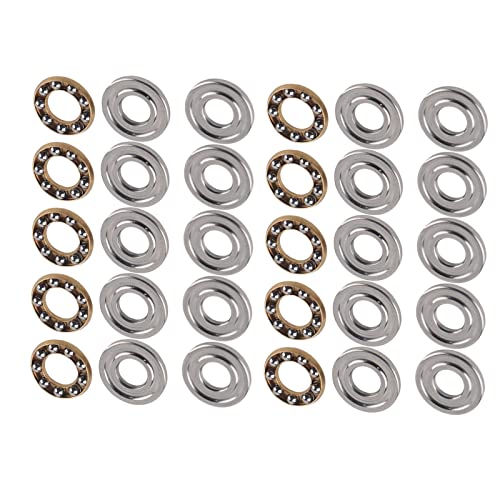 ACAGALA 10 -pcs -Schubkugellager Miniatur Miniatur Hohe Präzision Flache Stahllager Set Set (F6-14m 6 * 14 * 5 mm (10pcs)) von ACAGALA