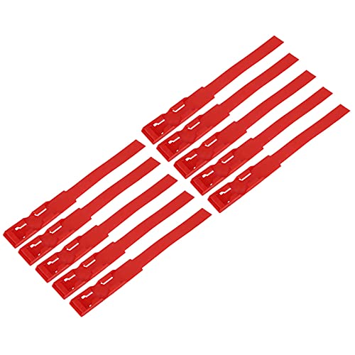 ACAGALA 10pcs Identifikations -ID -Kragen Bands Kuhvieh Markierungsringvorräte für Farm Vieh (Rot) von ACAGALA