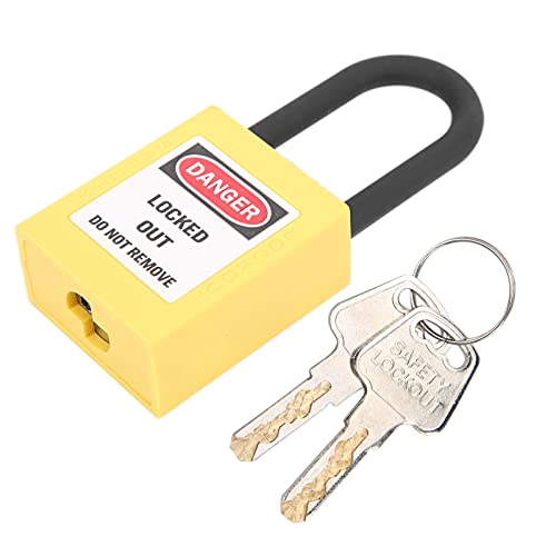 ACAGALA 38mm Lockout Lock Nylon Isolation Isolation Security Staubsicheres Gerät für Baustellen (Gelb) von ACAGALA