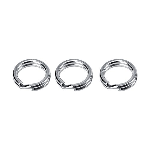 ACAGALA 50pcs/100pcs 7 Größen Edelstahlfischereiungsköder Doppelkreis Splitterringanschluss (8# 1 Pack 100 Stücke verkauft) von ACAGALA