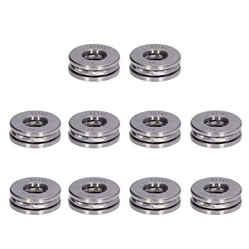 ACAGALA ACAGALA 10 PCS -Flugzeugschubkugellager Hohe Genauigkeit Abnehmbarer Miniatur -Axial Metalllager Kit (51101) von ACAGALA