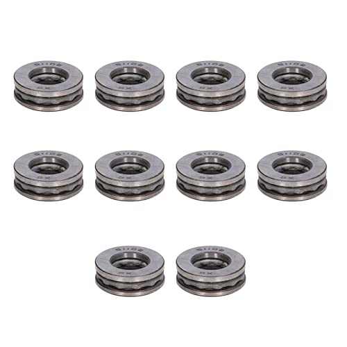 ACAGALA ACAGALA 10 PCS -Flugzeugschubkugellager Hohe Genauigkeit Abnehmbarer Miniatur -Axial Metalllager Kit (51102) von ACAGALA