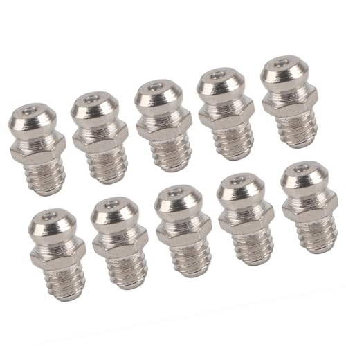 ACAGALA Acagala 10pcs Metall Ersatz Fettspitze Düsenanpassungsnippel Fettpistolenschmierbehörde Accessoires (M6 gerade) von ACAGALA