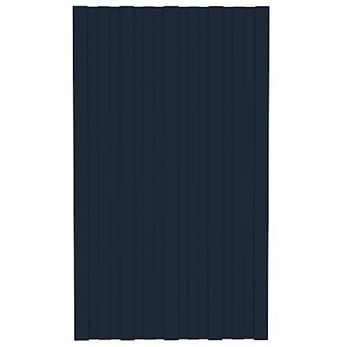 ACAGALA Dachpaneele 80x45 cm, 36 STK, Trapezblech Dachplatten Dachblech Trapezbleche Profilblech Metallblech, Wetterfeste Dachbleche für Garage Gartenhaus, Verzinkter Stahl Anthrazit von ACAGALA