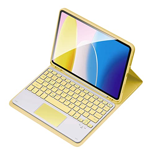 ACAGALA Kabellose BT-Tastatur, USB-Tastatur mit PU-Leder-Schutzhülle für Tablet, kompatibel mit iPad 10 10,9 Zoll (2022) von ACAGALA