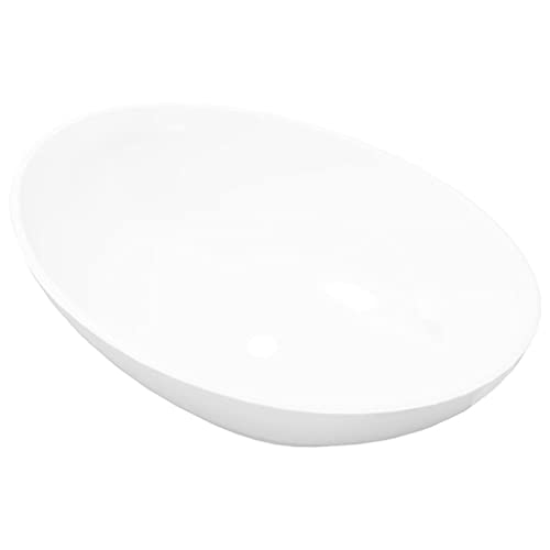 ACAGALA Keramik Waschbecken, Aufsatzwaschbecken Oval für Badezimmer Gäste WC, 40 x 33 x 13,5 cm Handwaschbecken für Waschtisch Weiß ACAGALA Keramik Waschbecken, Aufsatzwaschbecken Oval für Badezimmer Gäste WC, 40 x 33 x 13,5 cm Handwaschbecken für Waschtisch Weiß von ACAGALA