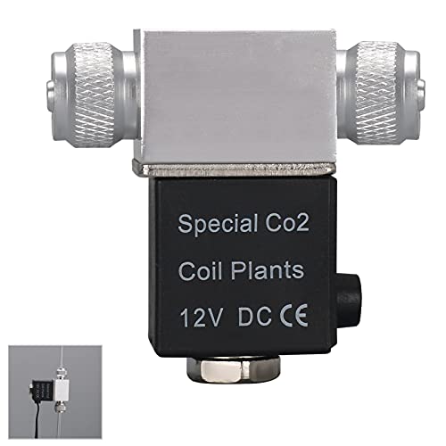 ACAGALA Magnetventil für Aquarium CO2-Systemregler DC 12V Ausgang Anschluss 4 * 6mm Rohr- oder Blasenzähler Doppelkopf Geräuschlose Niedertemperaturversion von ACAGALA